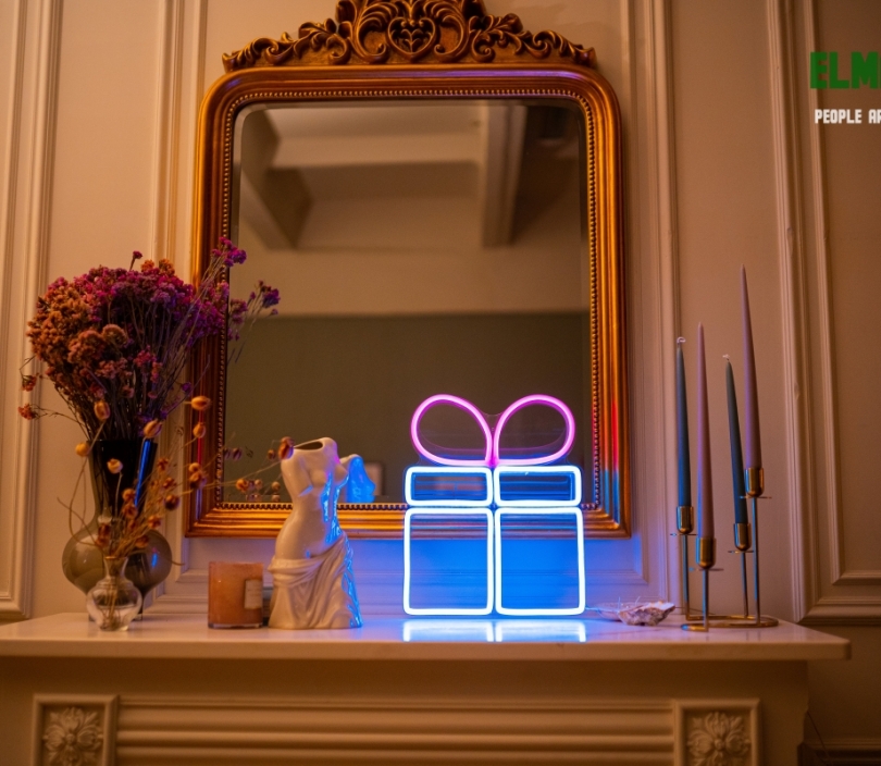 Present Box, Unbreakable Neon Sign, Neon Nightlight, Beautiful Gift.