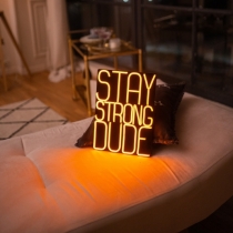 Stay Strong Dude Positive Unbreakable Neon Sign Night Light
