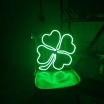 Clover Neon Sign St Patrick's Day, Customized Neon Signs, Express Shipping Included