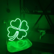 Clover Neon Sign St Patrick's Day, Customized Neon Signs, Express Shipping Included