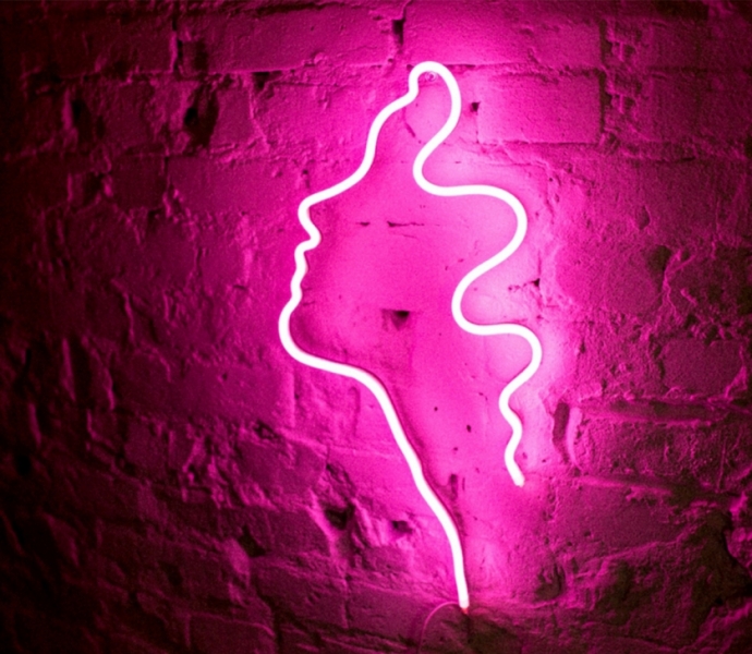 Girl's Profile, Woman Sign, Unbreakable Neon Sign Night Light