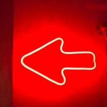 Red Arrow Unbreakable Neon Sign Night Light, Customized Colors & Directions