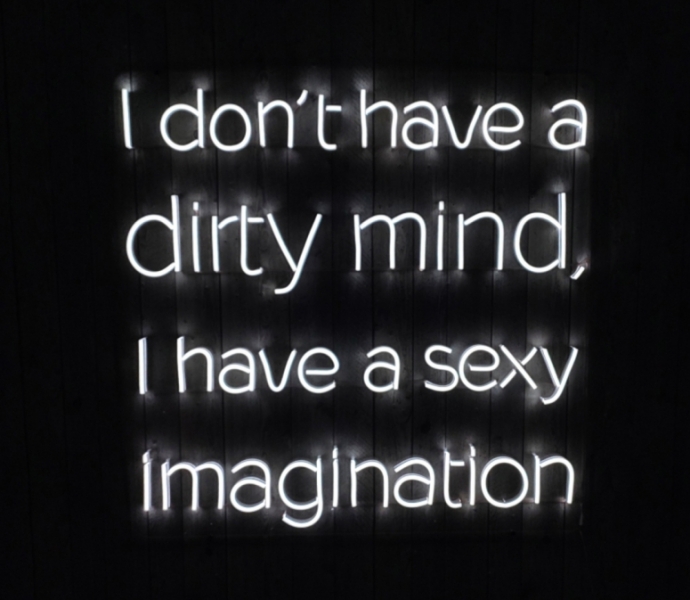 I don't have a dirty mind, Unbreakable Neon Sign, Neon Letters, Transparent background