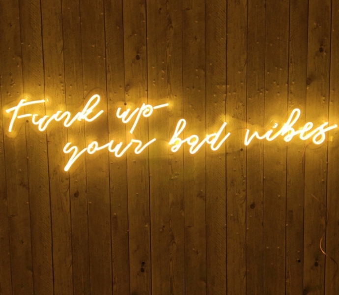 Funk up your bad vibes, Unbreakable Neon Sign, Neon Letters