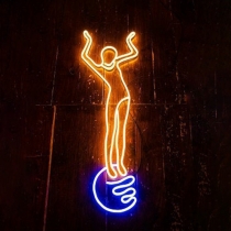 Girl on the Ball, Unbreakable Neon Sign, Wall Lamp