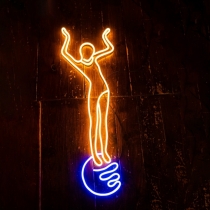 Girl on the Ball, Unbreakable Neon Sign, Wall Lamp