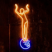 Girl on the Ball, Unbreakable Neon Sign, Wall Lamp