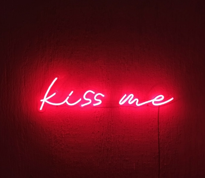 Kiss me, Unbreakable Neon Sign, Neon Letters, Love Sign, Valentine's Day