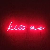 Kiss me, Unbreakable Neon Sign, Neon Letters, Love Sign, Valentine's Day