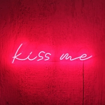 Kiss me, Unbreakable Neon Sign, Neon Letters, Love Sign, Valentine's Day