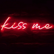 Kiss me, Unbreakable Neon Sign, Neon Letters, Love Sign, Valentine's Day