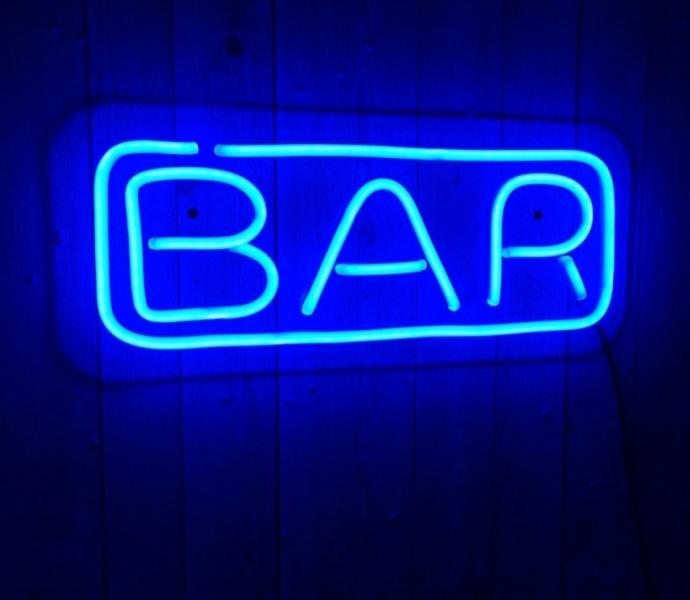 Bar, Unbreakable Neon Sign Night Light, With Frame